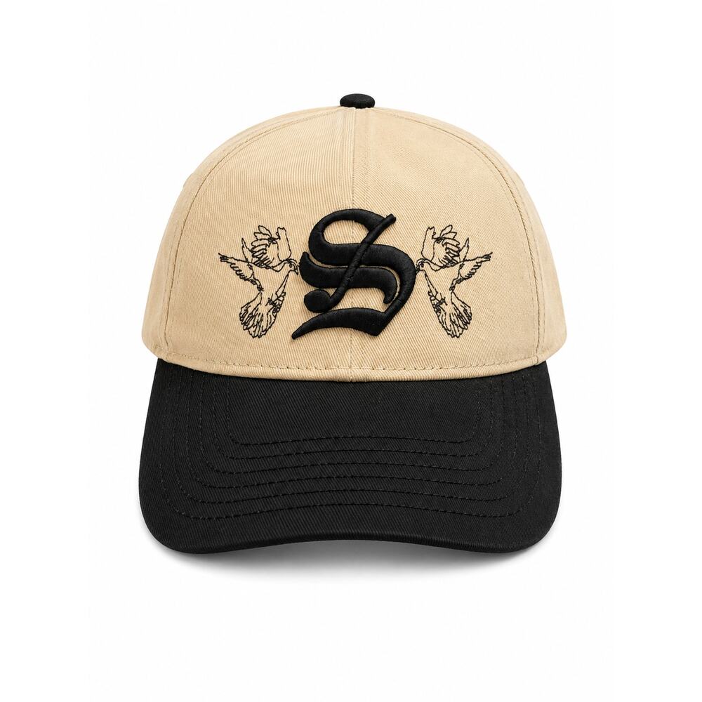 Gotic Style Alphabet S Embroidered Cap